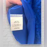 Lily White  Royal Blue Lace blouse Size Medium EUC Photo 6