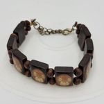 Vintage The Legend of the Dreamcatcher Wooden Native American Tile Bracelet 7" Photo 4
