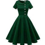 Wedtrend Women's 1950s Vintage Audrey Hepburn Cocktail Swing Dress L Green Size L Photo 0