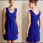 Maeve  Royal Blue Patterned Mini Dress Photo 2