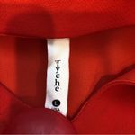 Tyche  Tomato Red V Neck 3 Quarter Ruffle Sleeve Lined Popover Dress Womens Large Photo 6