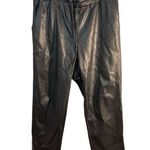 Loft  Women's Black Faux Leather Joggers Size Large. Casual, Y2K, Business Casual Photo 0