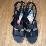 Patricia Nash  Riva Wedge Espadrille Black Lace Up Ankle Wrap Sandals Women’s 10 Photo 6