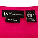 Jones New York | XS | 100% Linen Magenta Pink Sleeveless V-Neck Blouse T-Shirt Photo 2