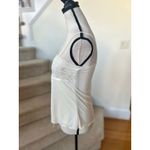 Vintage Y2K Cream Lace Babydoll Bow Front Split Cami Tank Top Fairy Whimsygoth White Photo 2