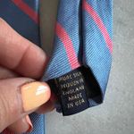 Brooks Brothers Necktie Blue Striped Silk Woven England Made USA Photo 4