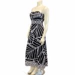 White House | Black Market  Abstract Print Strapless Tube Maxi Silhouette Dress Photo 2