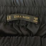 ZARA Basic Black Elastic Waist Drawstring Tapered Leg Joggers Ankle Pants Sz XS Photo 3