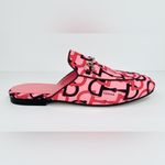 Gucci Princetown Horsebit Logo Print Pink Fabric Flat Loafer Mules Size EU 40.5 Photo 2
