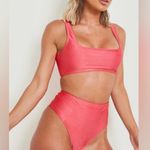 Desert Dreamer Two Tone Double Lined Ribbed Cheeky High Waist Hip Hugger Bottom Orange Size L Photo 2