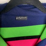 Girl Power Y2k Baby Tee Polo Stripe Pink Lime Green Blue Sz XS Photo 6