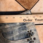 American Eagle  acid light wash studded denim booty shorts size 4 Photo 4