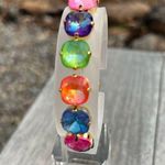 Handcrafted bracelet with Swarovski crystal Gold Photo 2