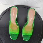 Gianni Bini  Oziee Women Sandals Size 11 Green Clear Vinyl Sculptural Heel NEW Photo 5