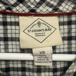 st. john's bay  Plaid Shirt in Black and Cream Size XS Photo 4
