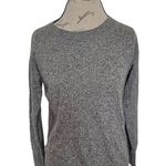 Gap  Womens Sweater Size XS  Ribbed Neckline Gray Slit Crew Brooklyn Black Sand Photo 0