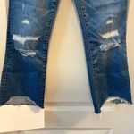 Madewell  High Rise Button Fly Cropped Flare Jeans Distressed Frayed Hem Size 28 Photo 2