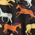 LuLaRoe  Brown Orange Tan White Horse Plaid Leggings One Size Photo 1