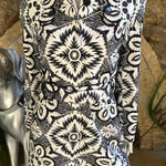 Etcetera  Floral Print Black White Belted Jacket Women's Size 4 Photo 0