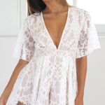 Showpo White Lace Playsuit Photo 0