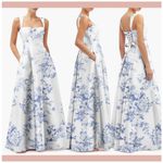Alfred Sung  Cottage Rose Larkspur Gown - Size 4 Photo 1