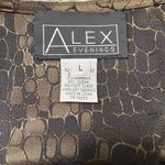 Alex Evenings  Tan and Black Snake Print Tank Top Photo 4