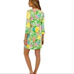 Lilly Pulitzer  Palmetto Hibiscus Pima Cotton Floral Green Tropical Dress - Sz S Photo 1