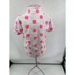 Sassy shortcake Pink White Smiley Short Sleeve Gauze Pajama Top Size Medium Photo 5