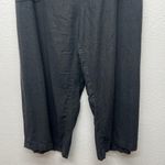 Naturals D&Co. Linen Blend Beach Vacation Relaxed Coastal Womens Pants Size XL Black Photo 3