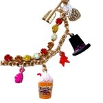 Betsey Johnson Brand New  Thanksgiving Charm Bracelet Turkey Pumpkin Pie Leaves Photo 1
