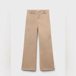 Mango Catherine Culotte High-Rise Jeans Tan Photo 6