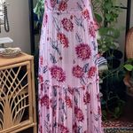 Free People  Purple Combo Garden Party Shoulder Tie Floral Maxi Dress Photo 2