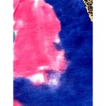 CCC Colorful Tie Dye Tank Top Leopard Print Chest Pocket Sleeveless Shirt Size S Pink Photo 9