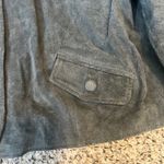 SONOMA Life+Style Suede Cropped Jacket Women XL Gray Button Front Collar Pocket Photo 1