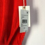 Good American  Always Fits One Shoulder Bright Poppy Textured One Piece Swimsuit Photo 5