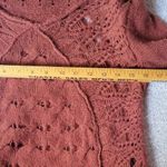 Free People  Brown Cowl Neck Sweater with Cable Knit Design Size S Photo 9