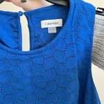 Calvin Klein NWT Blue Crochet Pattern Tank Dress Women’s 10 Work Career Photo 2