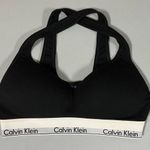 Calvin Klein Black Logo Padded Racerback Sports Bra Bralette Bra-Top Lingerie Size M π€ Photo 2