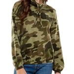 Derek Heart NORDSTROM Oil Green Camo Fleece Cowl Neck Pullover Size M Photo 0