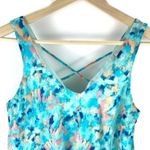 Decree Blue Sleeveless Cropped Tiered Tank Blouse Size Small Photo 1