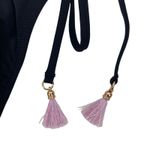 Nanette Lepore  Vamp Swim Bikini Bottom Tassel Tie Black Size 10 Photo 9