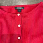 Target Wild Fable Cropped Pearl Button Red Sweater  Photo 2