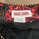 Maggy London Vtg 100% Silk Paisley Jacket – Women’s Retro Boho Statement Coat Photo 2