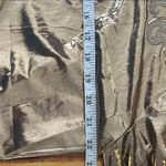 Savanna Jane Metallic Gold Button Down Shirt Size M Photo 6