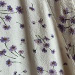 American Eagle AEO  Outfitters Womens large Floral Cream LS long sleeve faux wrap Photo 2