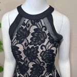 B Darlin B Darin Lace Floral Leaf Halter Ruffle Dress Photo 1