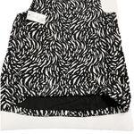 Nine West  Tank Top Size Small Animal Zebra Print Black White Lined New Photo 2