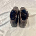 st. john's bay  90s Dark Brown Leather Witchy Wench Lace Up Ankle Booties US 7 Photo 3