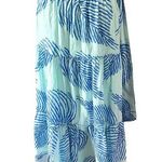 Vineyard Vines Palm Fronds Print Maxi Skirt in Crystal Blue Size 6 Photo 0