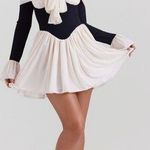 House Of CB 'Alana' Black & Cream Off Shoulder Dress NWOT size XS Photo 0